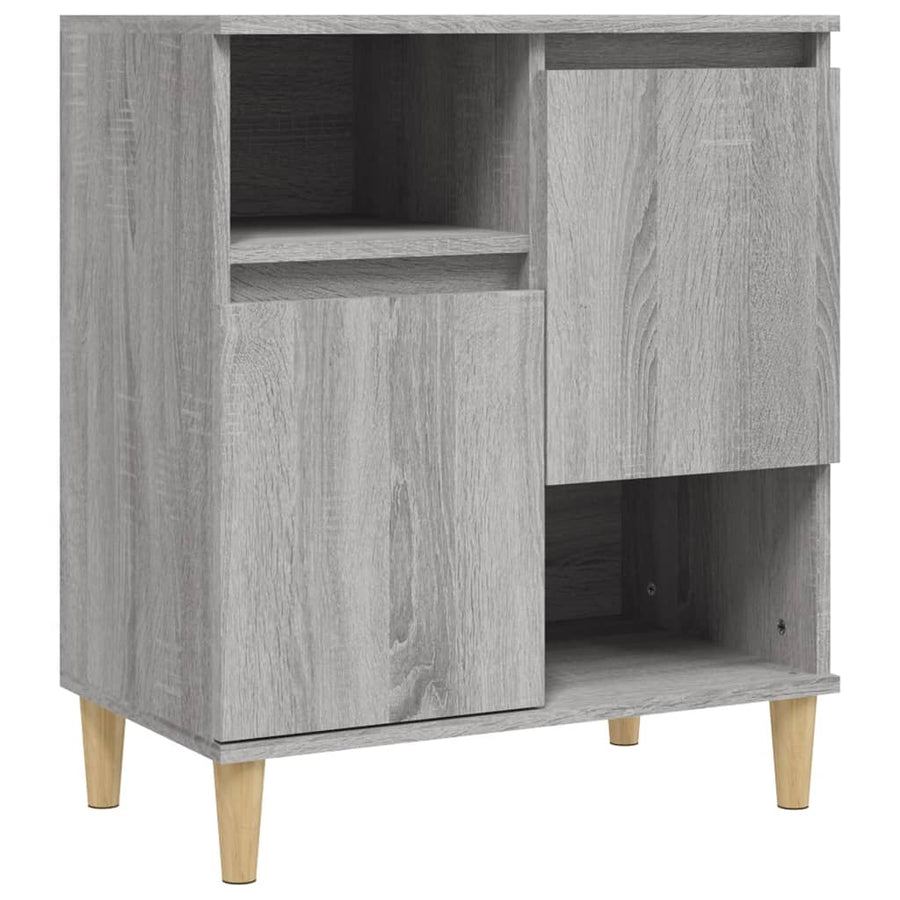Dressoirs 60X35X70 Cm Bewerkt Hout Eikenkleur 2 Grijs sonoma