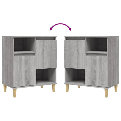 Dressoirs 60X35X70 Cm Bewerkt Hout Eikenkleur 2 Grijs sonoma