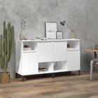Sideboards 2 pcs 60x35x70 cm carved wood white