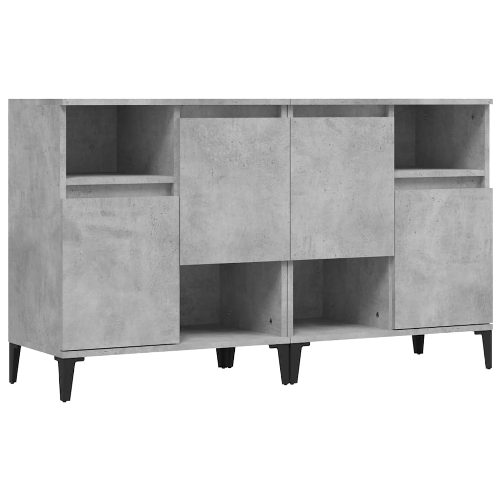 Dressoirs 2 St 60X35X70 Cm Bewerkt Hout Betongrijs
