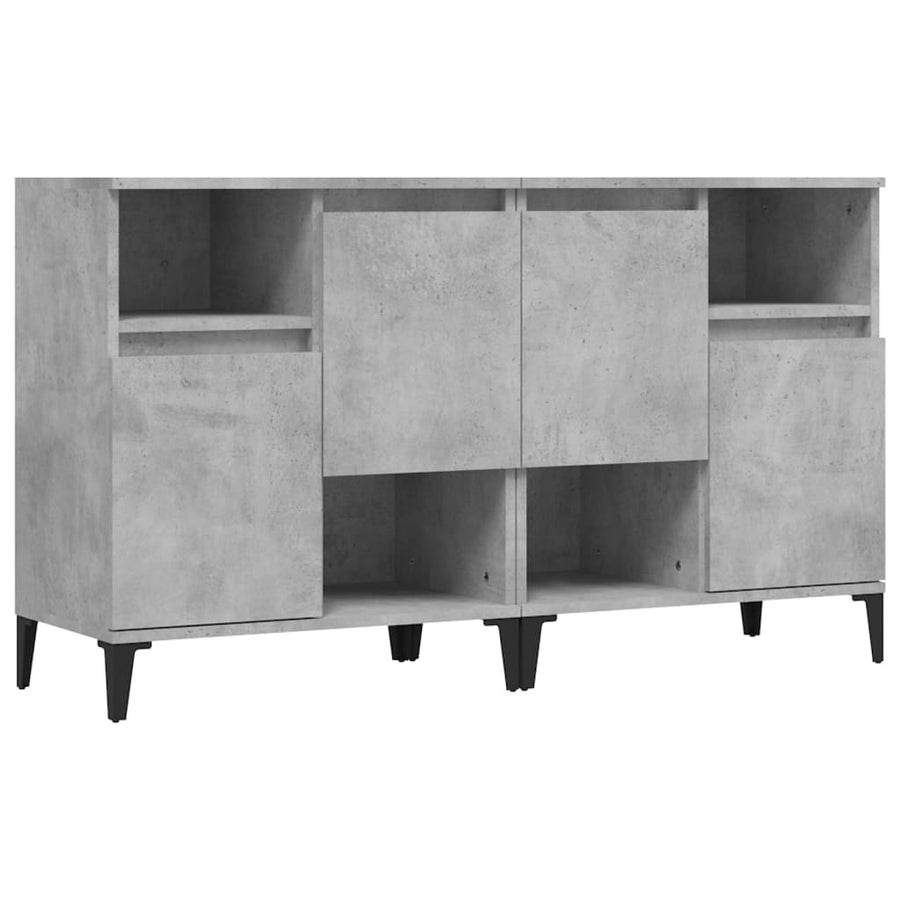 Dressoirs 2 St 60X35X70 Cm Bewerkt Hout Betongrijs