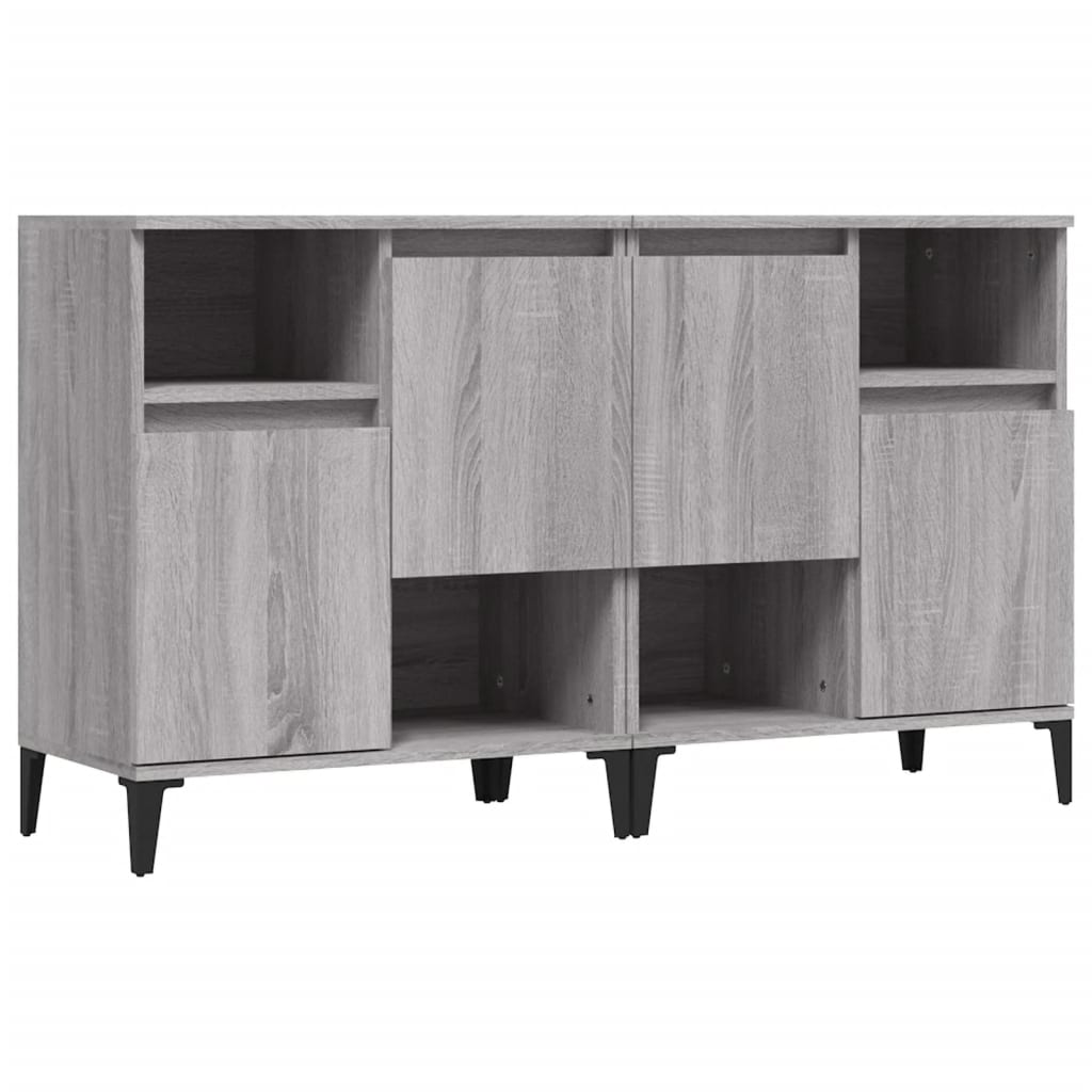 Dressoirs 60X35X70 Cm Bewerkt Hout Eikenkleur 2 Grijs sonoma
