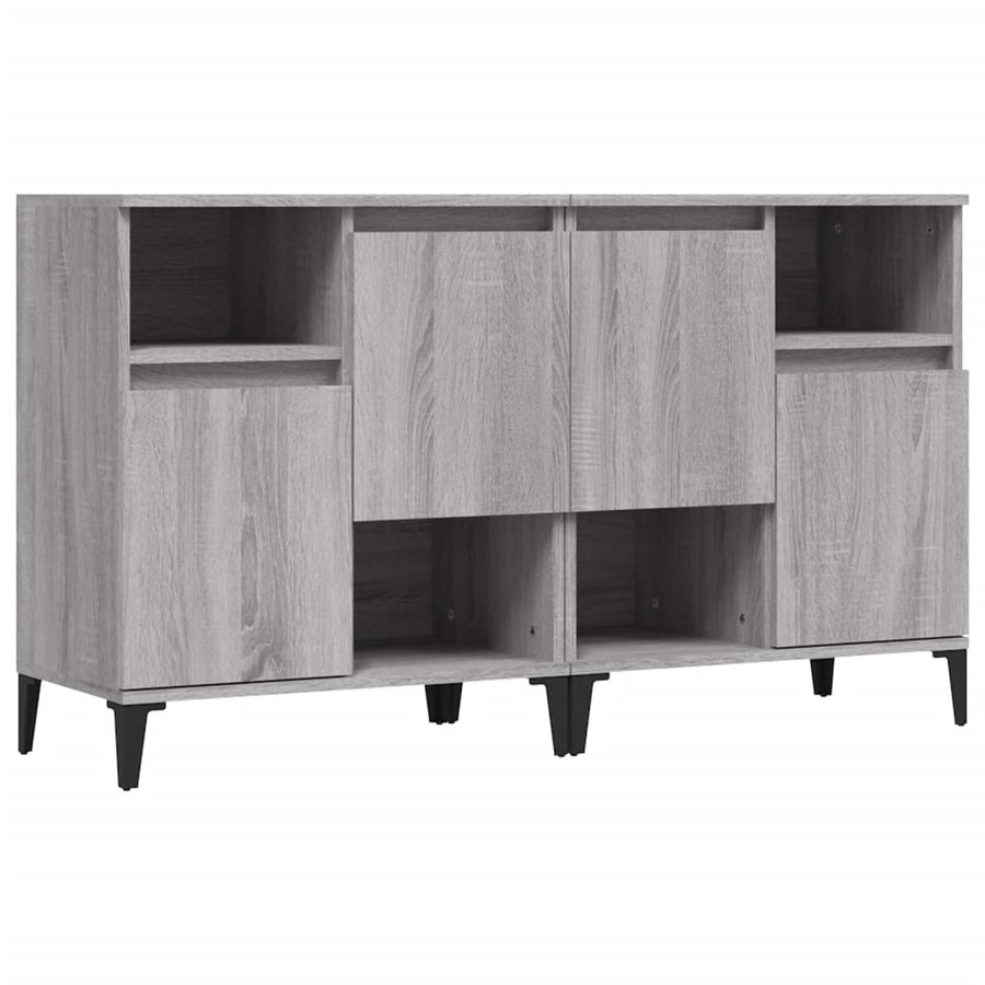 Dressoirs 60X35X70 Cm Bewerkt Hout Eikenkleur 2 Grijs sonoma