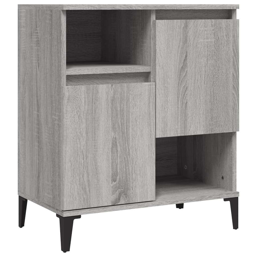 Dressoirs 60X35X70 Cm Bewerkt Hout Eikenkleur 2 Grijs sonoma