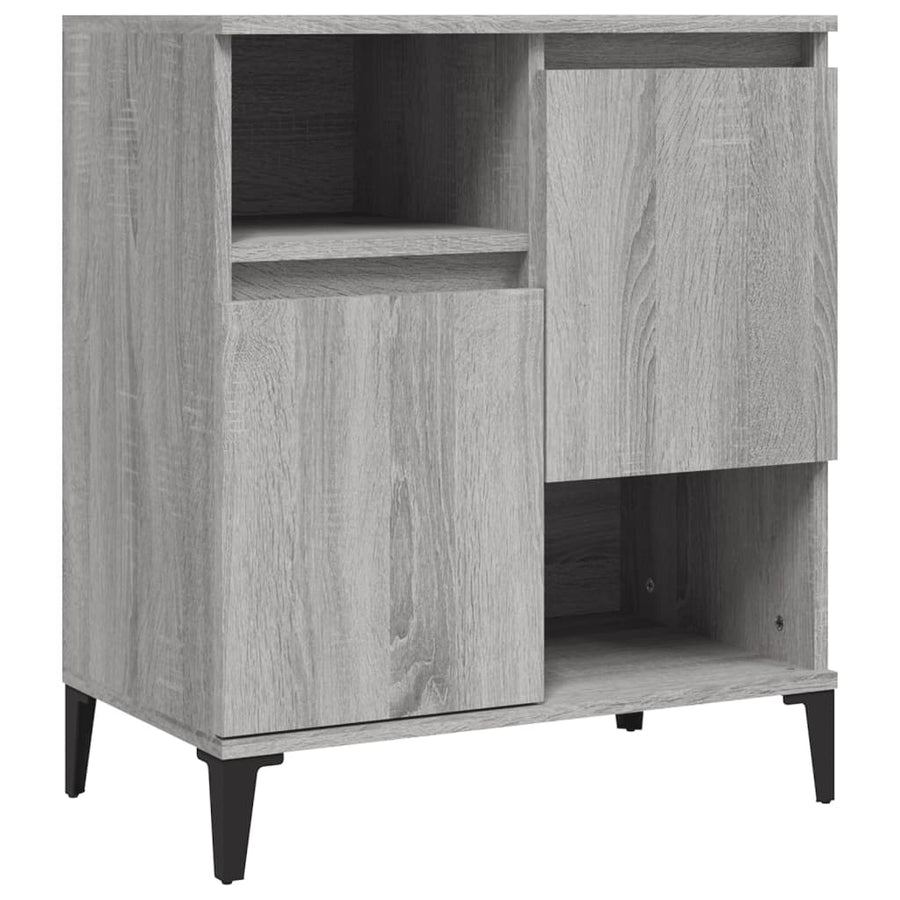 Dressoirs 60X35X70 Cm Bewerkt Hout Eikenkleur 2 Grijs sonoma