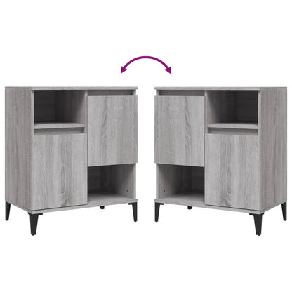 Dressoirs 60X35X70 Cm Bewerkt Hout Eikenkleur 2 Grijs sonoma