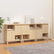 Dressoir 60x35x70 cm bewerkt hout sonoma eiken