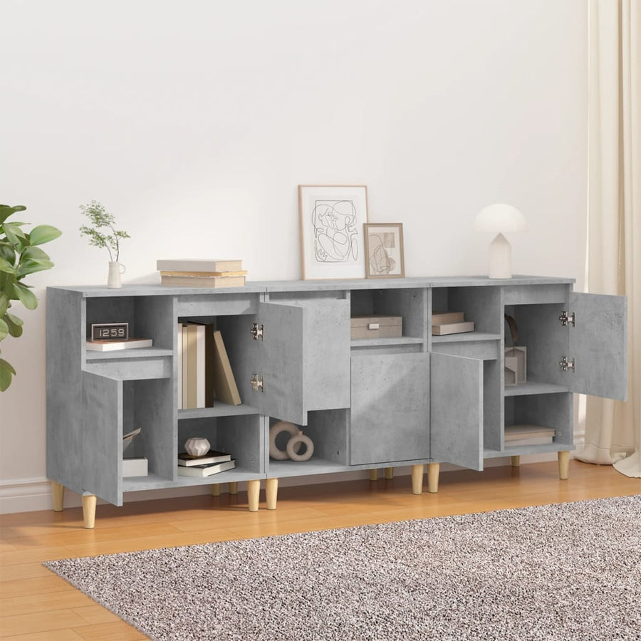 Dressoirs 60X35X70 Cm Bewerkt Hout Betongrijs