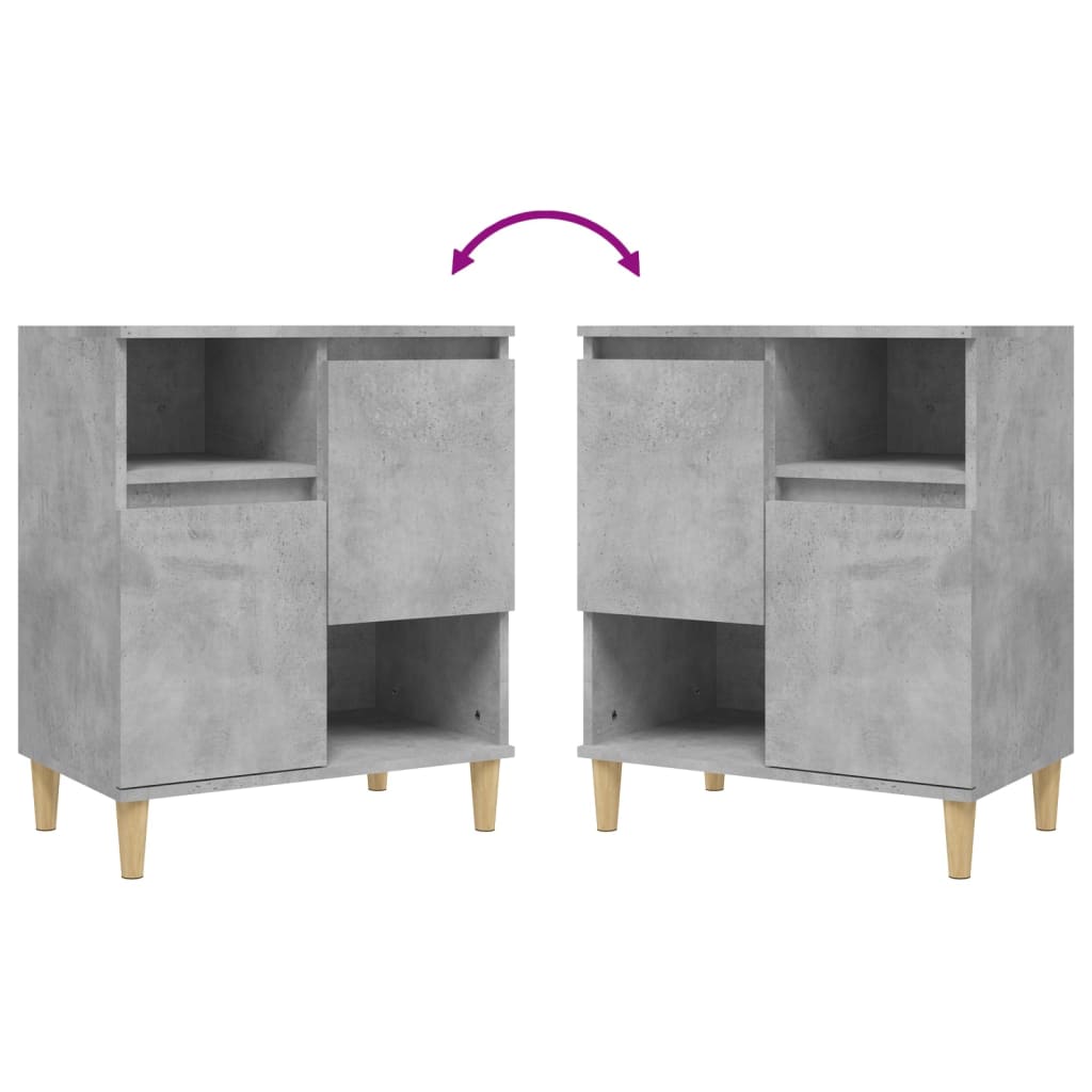 Dressoirs 60X35X70 Cm Bewerkt Hout Betongrijs