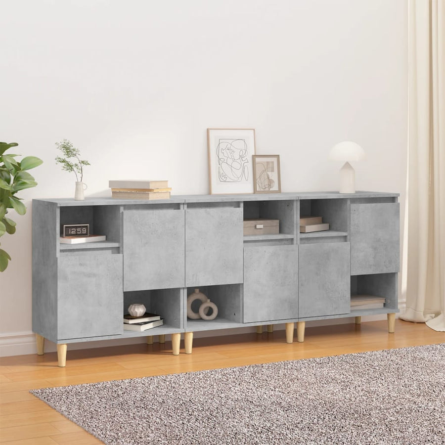 Dressoirs 60X35X70 Cm Bewerkt Hout Betongrijs