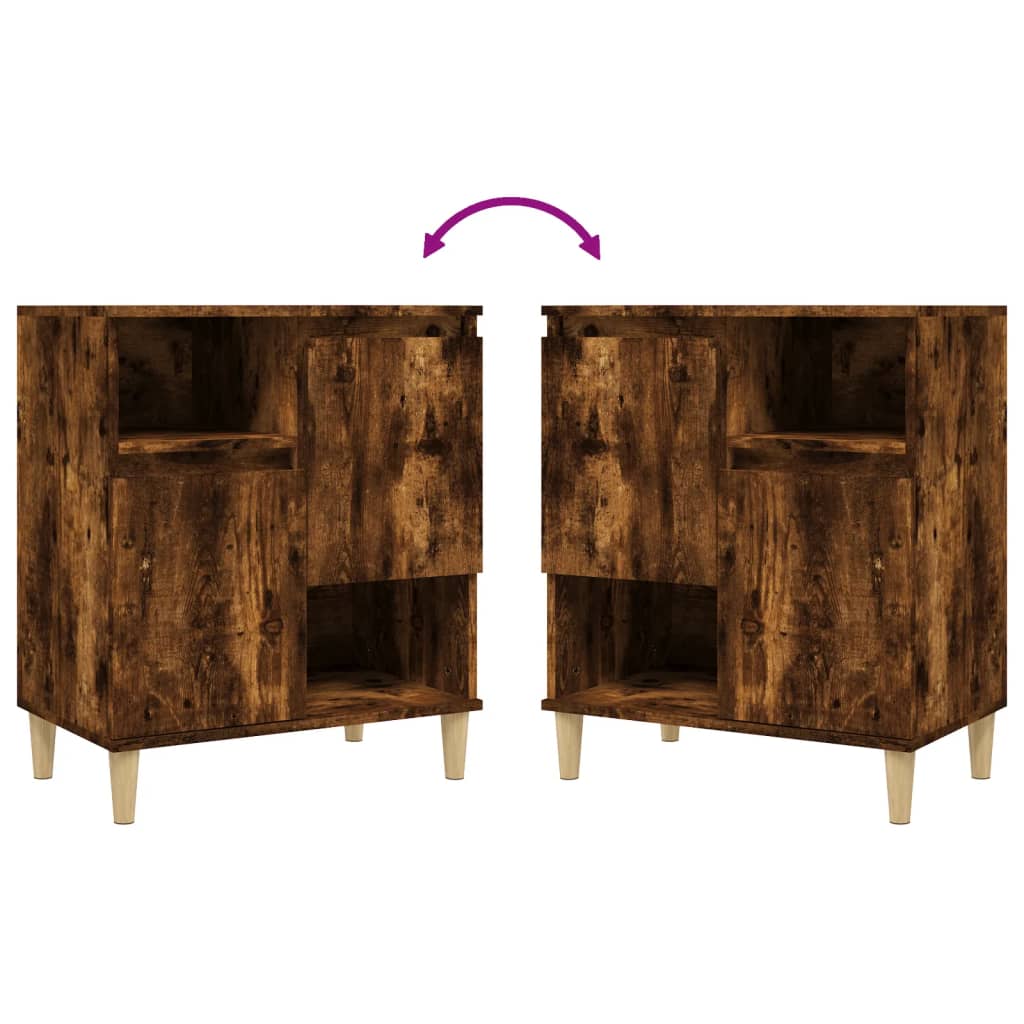 Dressoirs 3 St 60X35X70 Cm Bewerkt Hout Gerookt Eikenkleurig