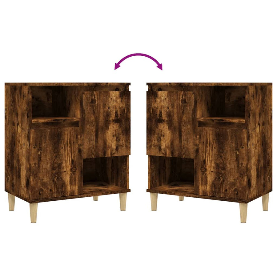 Dressoirs 3 St 60X35X70 Cm Bewerkt Hout Gerookt Eikenkleurig