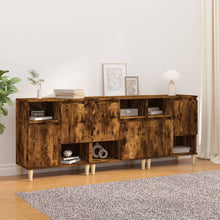 Dressoirs 3 St 60X35X70 Cm Bewerkt Hout Gerookt Eikenkleurig