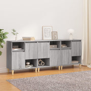 Dressoir 60x35x70 cm bewerkt hout grijs