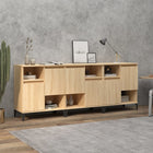 Sideboards 3 pcs 60x35x70 cm engineered wood Sonoma oak colour