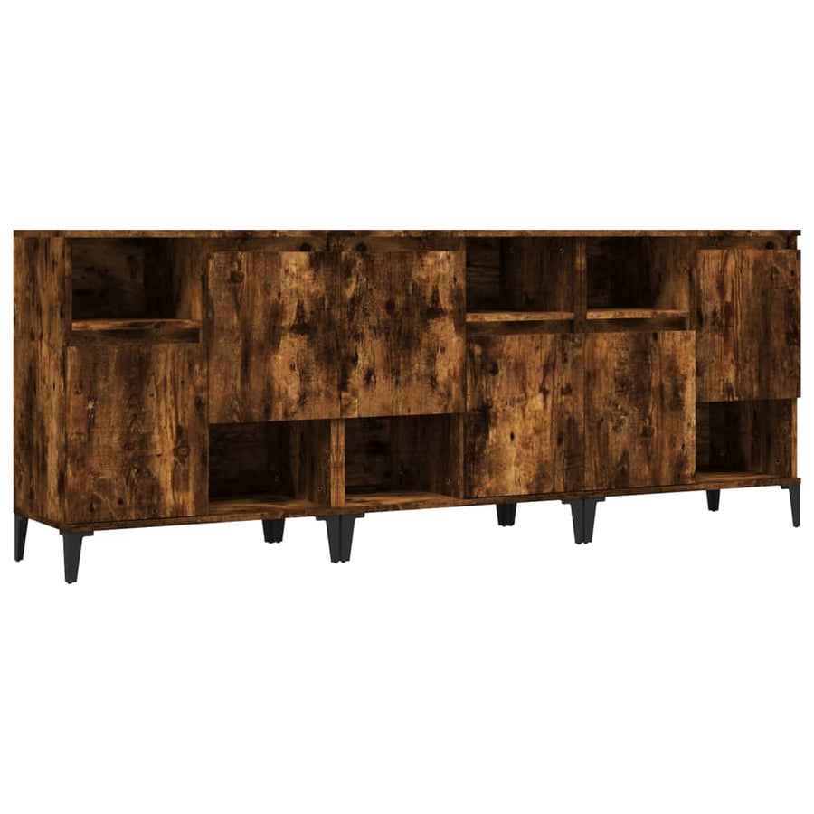 Dressoirs 60X35X70 Cm Bewerkt Hout Kleurig Gerookt eiken