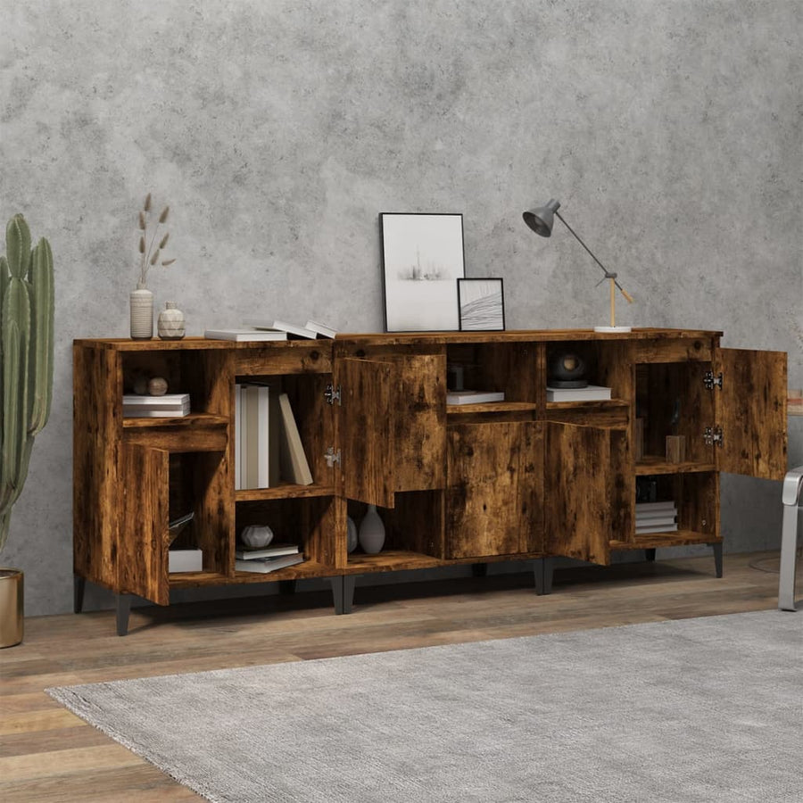 Dressoirs 60X35X70 Cm Bewerkt Hout Kleurig Gerookt eiken