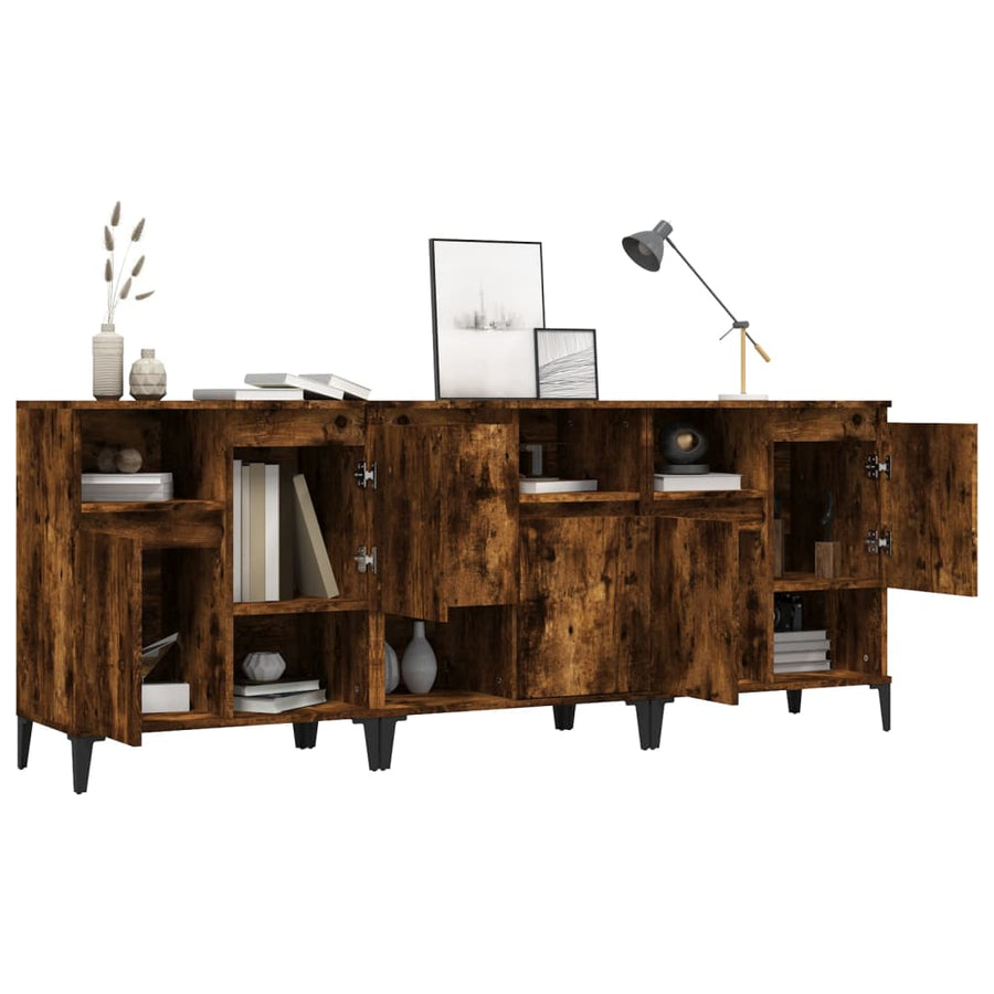 Dressoirs 60X35X70 Cm Bewerkt Hout Kleurig Gerookt eiken