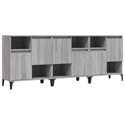 Dressoirs 60X35X70 Cm Bewerkt Hout Eikenkleur Grijs sonoma
