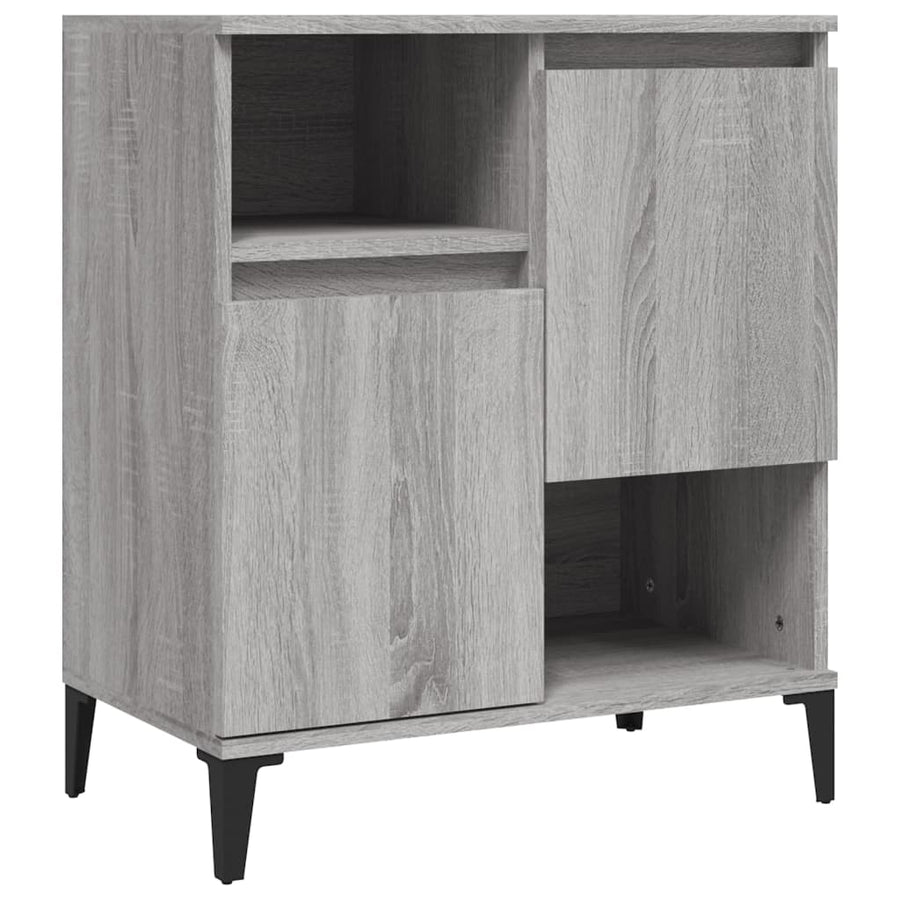 Dressoirs 60X35X70 Cm Bewerkt Hout Eikenkleur Grijs sonoma