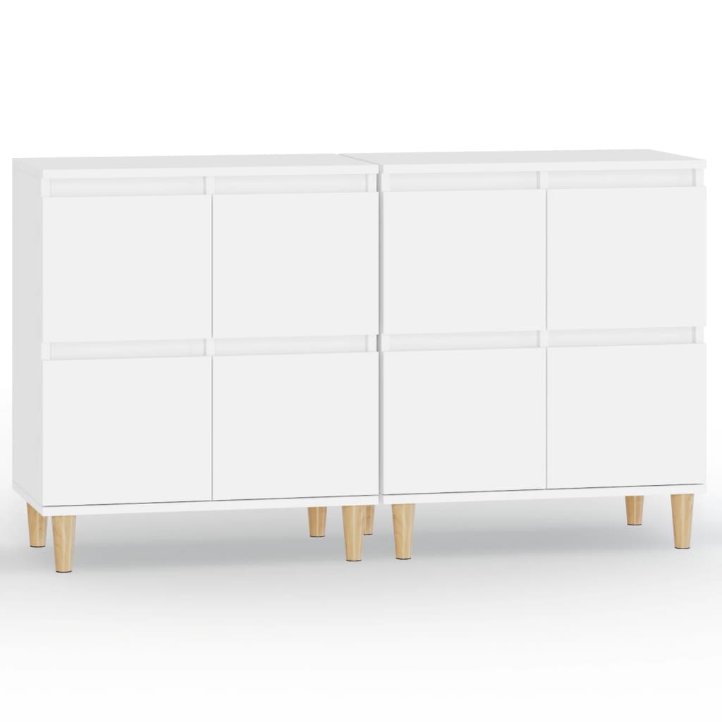 Dressoirs 2 St 60X35X70 Cm Bewerkt Hout Wit