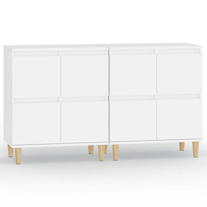 Dressoirs 2 St 60X35X70 Cm Bewerkt Hout Wit