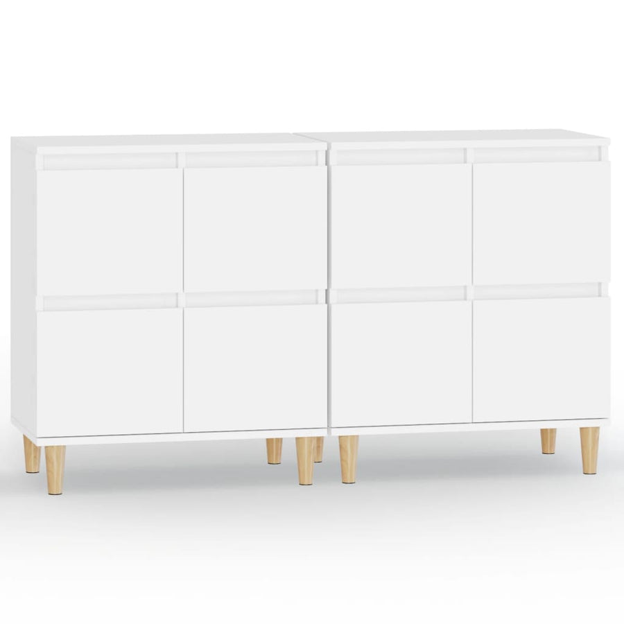 Dressoirs 2 St 60X35X70 Cm Bewerkt Hout Wit