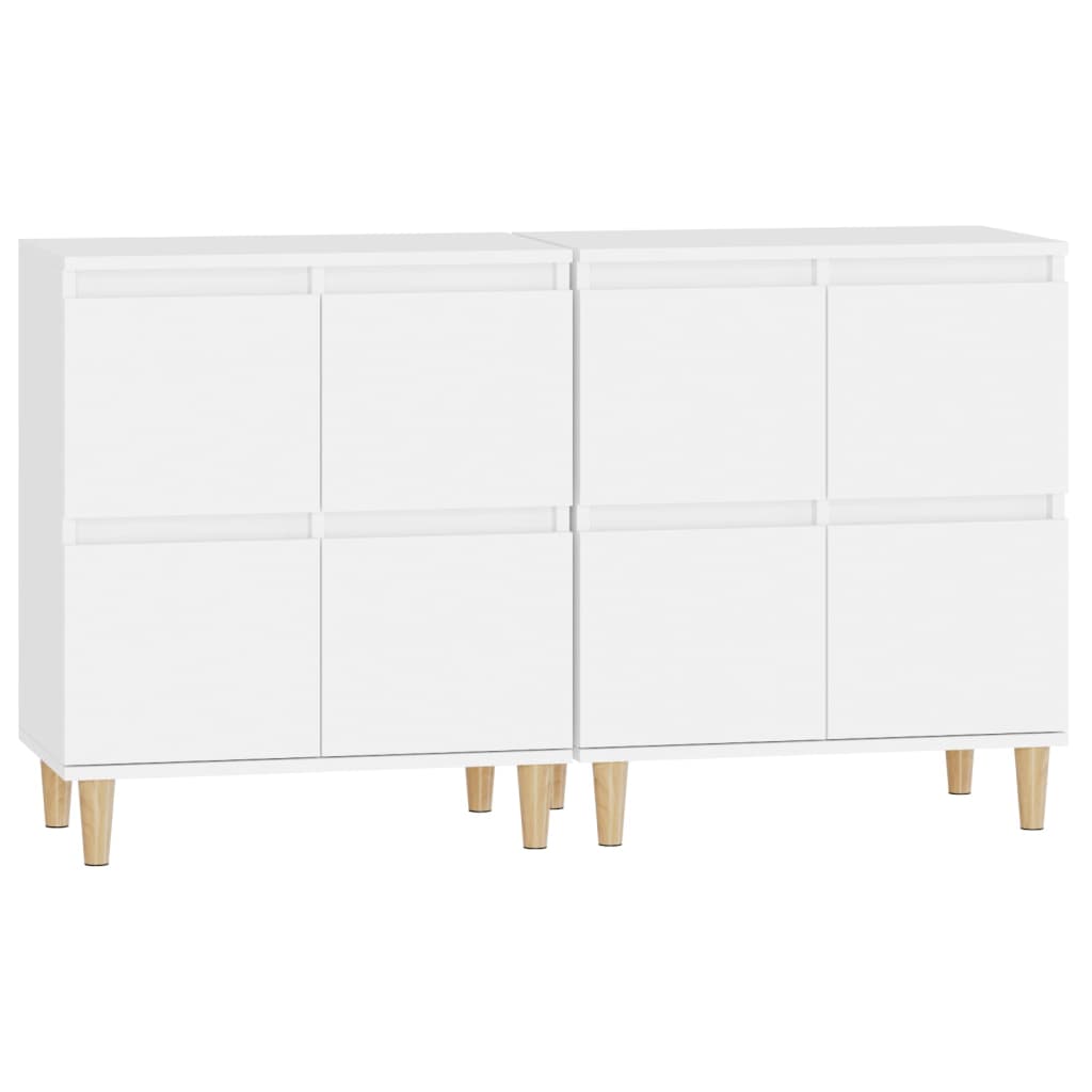 Dressoirs 2 St 60X35X70 Cm Bewerkt Hout Wit