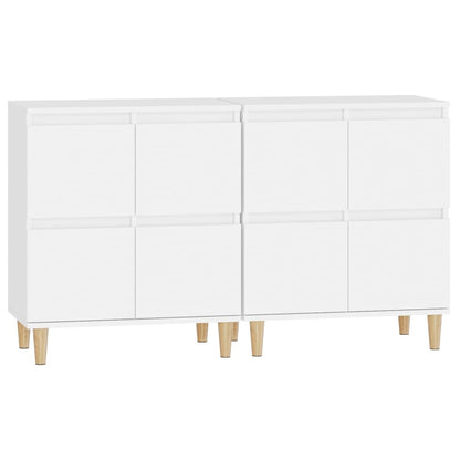 Dressoirs 2 St 60X35X70 Cm Bewerkt Hout Wit