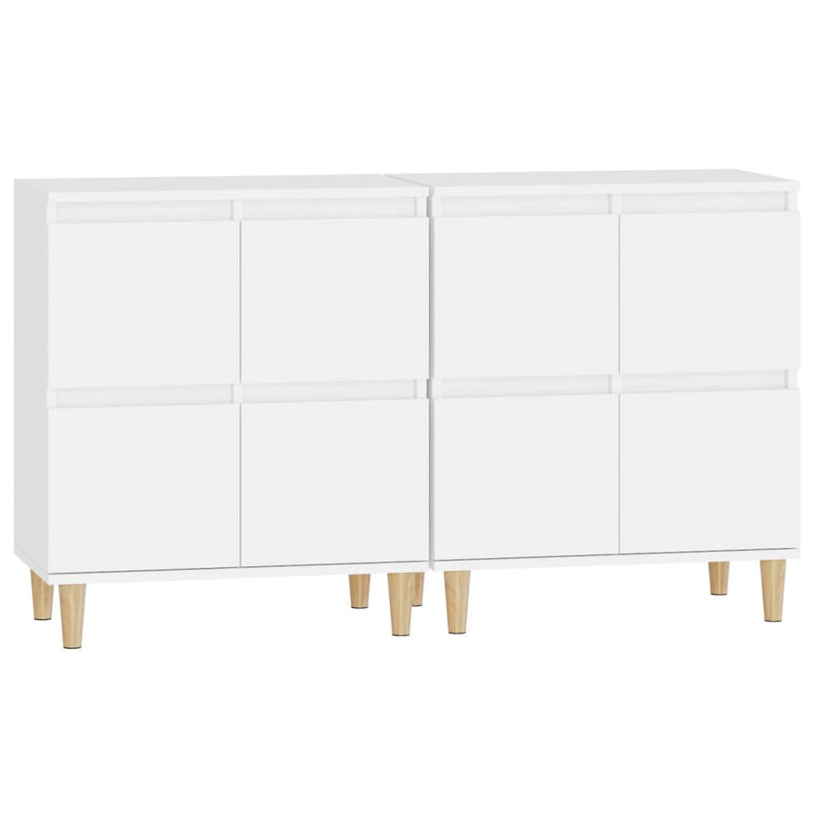 Dressoirs 2 St 60X35X70 Cm Bewerkt Hout Wit