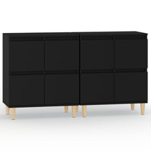 Dressoirs 2 St 60X35X70 Cm Bewerkt Hout Zwart