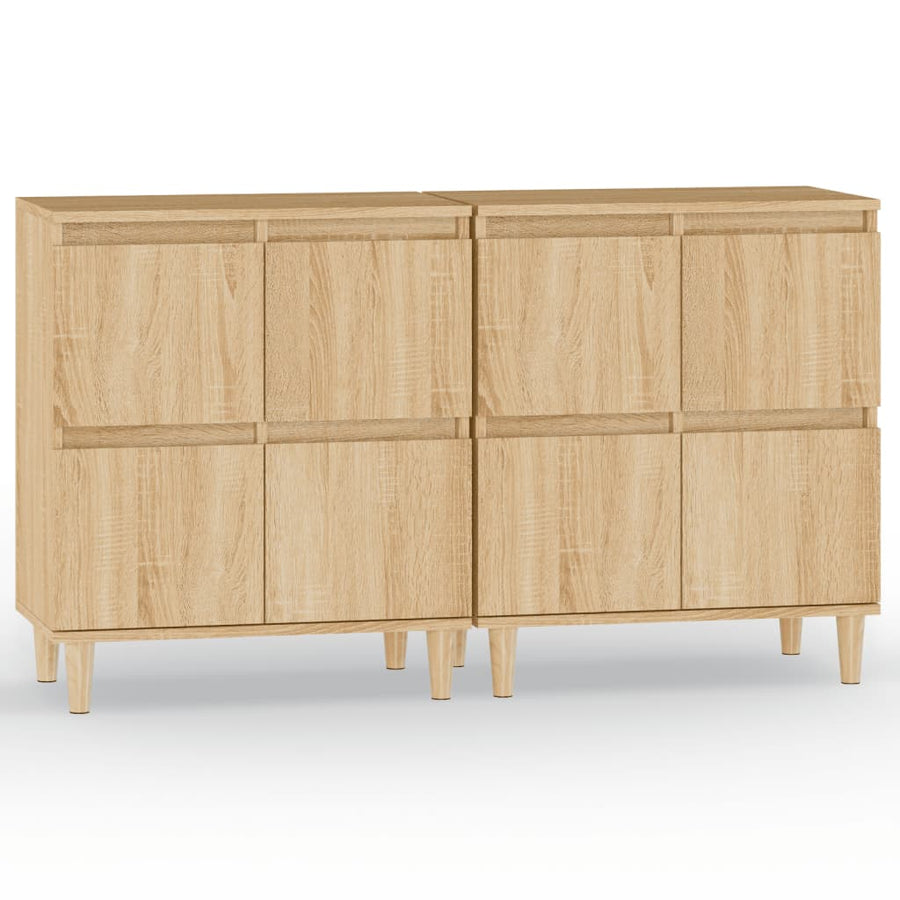 Dressoirs 2 St 60X35X70 Cm Bewerkt Hout Sonoma Eikenkleurig