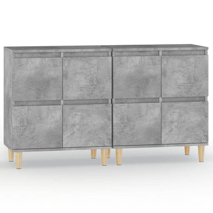 Dressoirs 2 St 60X35X70 Cm Bewerkt Hout Betongrijs