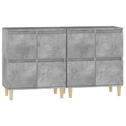 Dressoirs 2 St 60X35X70 Cm Bewerkt Hout Betongrijs