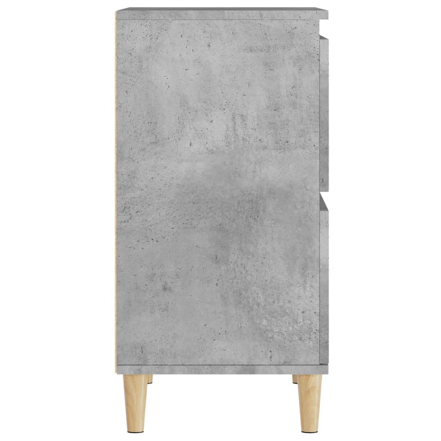 Dressoirs 2 St 60X35X70 Cm Bewerkt Hout Betongrijs
