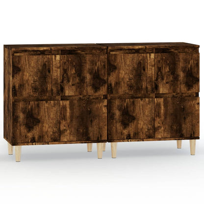 Dressoirs 2 St 60X35X70 Cm Bewerkt Hout Gerookt Eikenkleurig