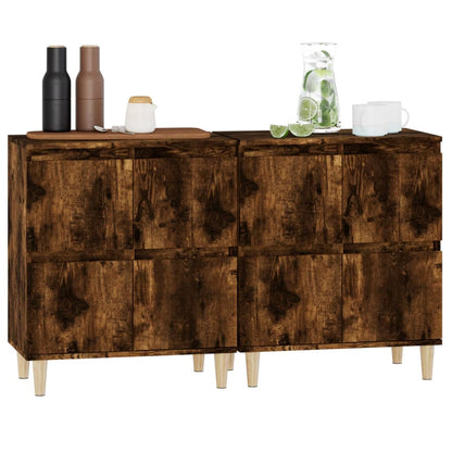 Dressoirs 2 St 60X35X70 Cm Bewerkt Hout Gerookt Eikenkleurig