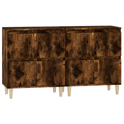 Dressoirs 2 St 60X35X70 Cm Bewerkt Hout Gerookt Eikenkleurig