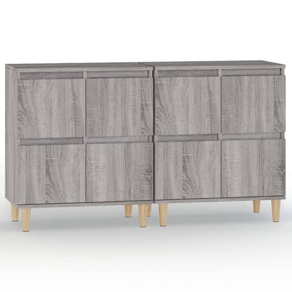 Dressoirs 2 St 60X35X70 Cm Bewerkt Hout Grijs Sonoma Eikenkleur