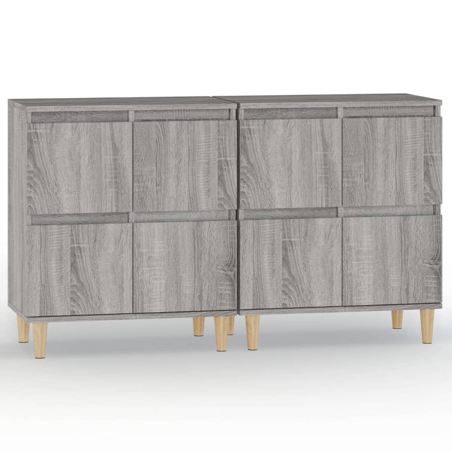 Dressoirs 2 St 60X35X70 Cm Bewerkt Hout Grijs Sonoma Eikenkleur