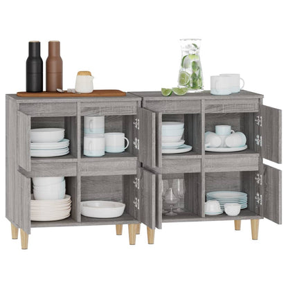 Dressoirs 2 St 60X35X70 Cm Bewerkt Hout Grijs Sonoma Eikenkleur