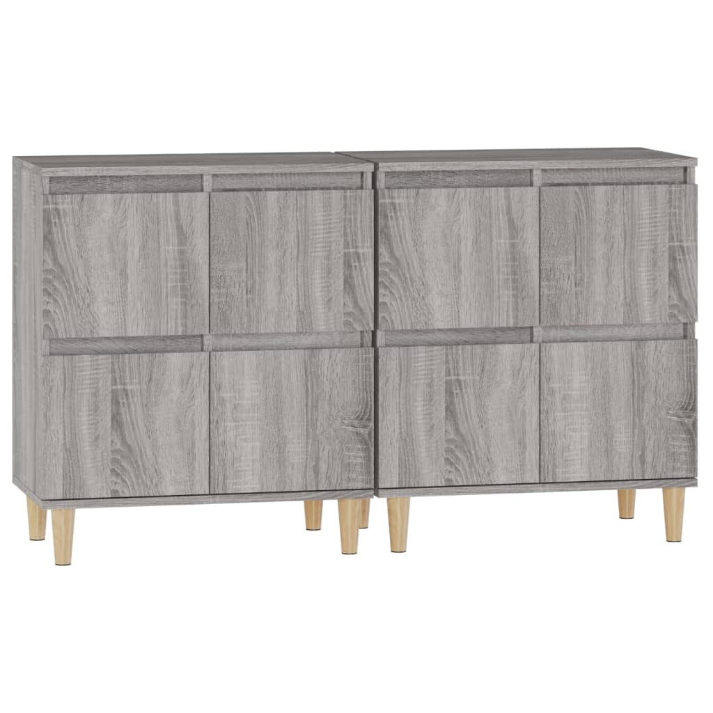 Dressoirs 2 St 60X35X70 Cm Bewerkt Hout Grijs Sonoma Eikenkleur