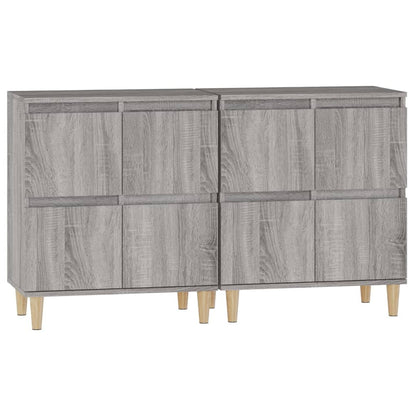 Dressoirs 2 St 60X35X70 Cm Bewerkt Hout Grijs Sonoma Eikenkleur