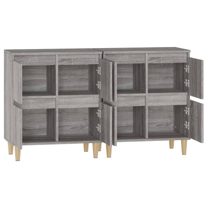 Dressoirs 2 St 60X35X70 Cm Bewerkt Hout Grijs Sonoma Eikenkleur