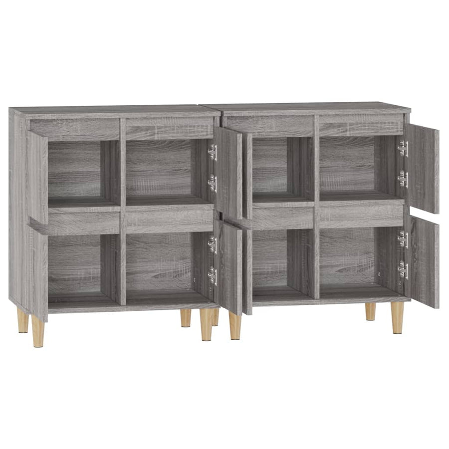 Dressoirs 2 St 60X35X70 Cm Bewerkt Hout Grijs Sonoma Eikenkleur