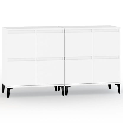 Dressoirs 2 St 60X35X70 Cm Bewerkt Hout Wit