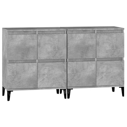 Dressoirs 2 St 60X35X70 Cm Bewerkt Hout Betongrijs