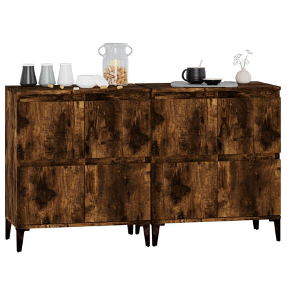 Dressoirs 2 St 60X35X70 Cm Bewerkt Hout Gerookt Eikenkleurig