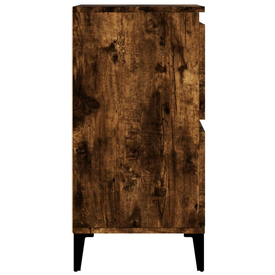 Dressoirs 2 St 60X35X70 Cm Bewerkt Hout Gerookt Eikenkleurig