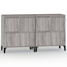 Dressoirs 2 St 60X35X70 Cm Bewerkt Hout Grijs Sonoma Eikenkleur
